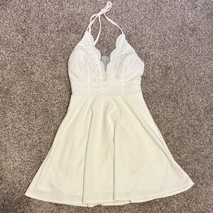 Xtraordinary Ivory Backless Lace Dress
